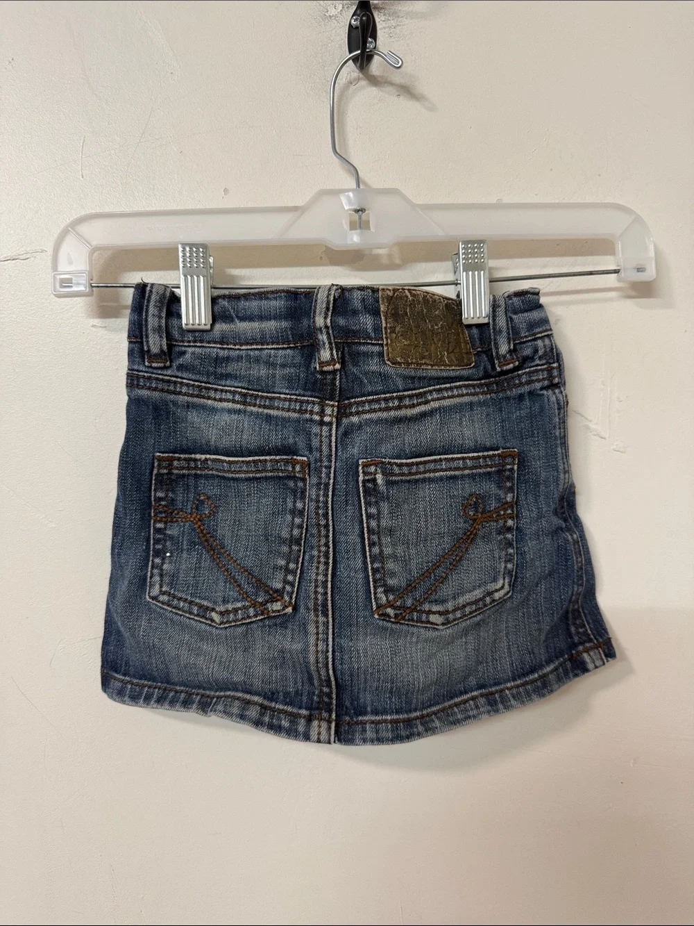 The Children's Place Blue Denim Skort with Rhinestone Stars